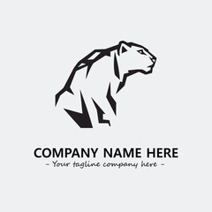 Phanter illustration black and white for logo company vector image
