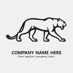 Phanter illustration black and white for logo company vector image
