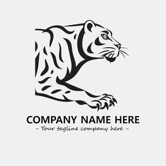 Phanter illustration black and white for logo company vector image
