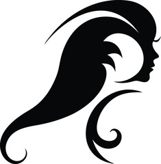 Obraz premium Floral-Adorned Regal Woman for Logo or Tattoo Use