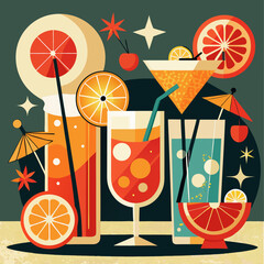 vector illustration of a cocktail
