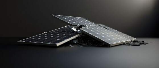 Broken Solar Panels