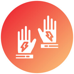 Fototapeta premium Electrician Gloves Icon Style