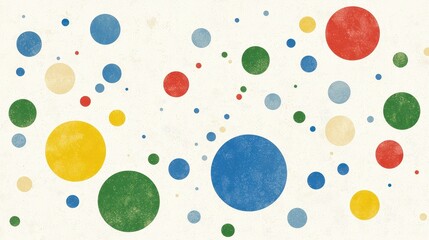 Colorful abstract background with vibrant circles and dots, a modern design