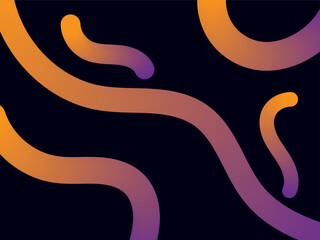 Creative Abstract Background Smooth Orange to Purple Flow Shapes,