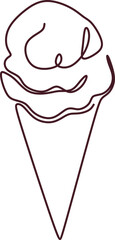 Continuous Ice Cream Line Art