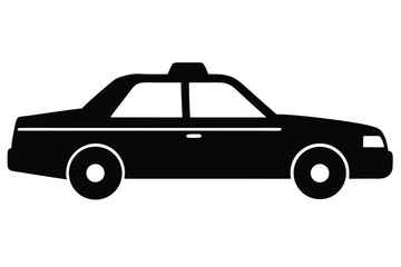 black car isolated on white