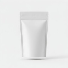 Clean stand-up white pouch mockup front angle