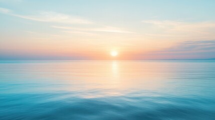 Obraz premium A tranquil and beautiful ocean scene at sunset time