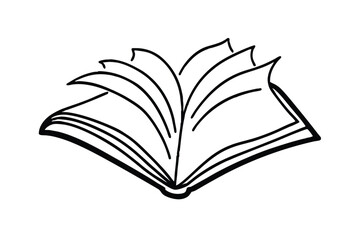 a book with pages fluttering out   