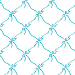 Fototapeta premium blue ribbons seamless pattern