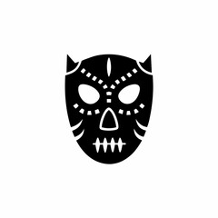 creative details Spooky Mask Icon Vector Illustration