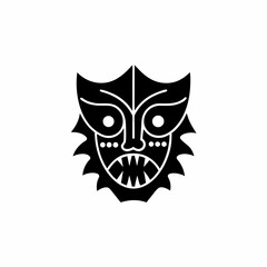 creative details Spooky Mask Icon Vector Illustration