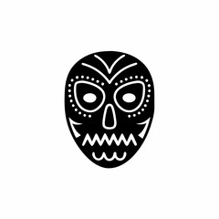 creative details Spooky Mask Icon Vector Illustration