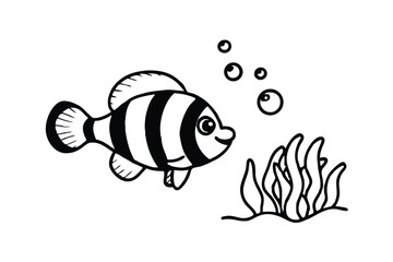 A clownfish ventures beyond the reef for the first time.