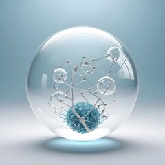 Abstract Molecular Structure in Glass Sphere
