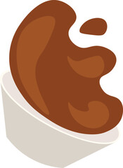 Illustration of Chocolate Sauce in a Bowl