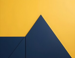 Abstract Geometric Background Yellow and Navy Blue