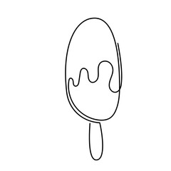 Continuous Ice Cream Line Art