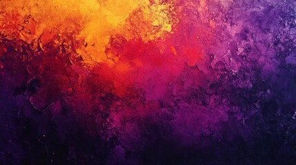 Fototapeta premium Glowing purple red yellow orange black abstract color gradient banner poster cover design, dark grainy texture, copy space illustration