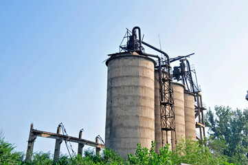 Abandoned cement manufacturers, industrial buildings