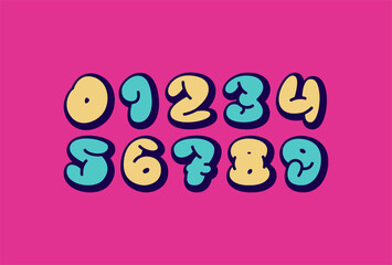 Graffiti numbers, inflatable numerals