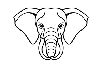 a minimalist elephant head      