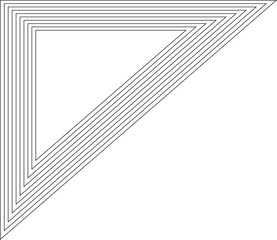 Triangle with dynamic line for banner, print, template