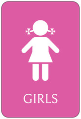 Restroom sign girls