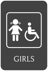 Restroom sign girls