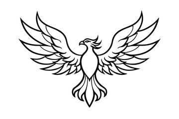 a mythical phoenix rising   
