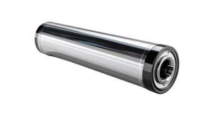 Industrial Water Pump:  A sleek, silver industrial water pump with black detailing stands isolated on a clean background.  Its metallic finish and precise engineering speak to efficiency and power.  