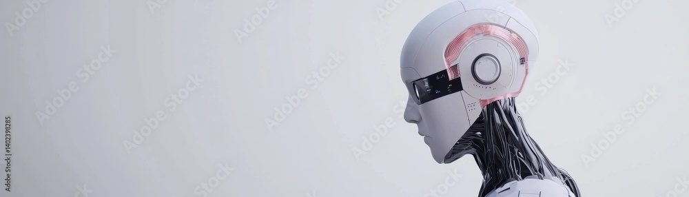Poster innovative ai integration eyetracking and biometric systems in future tech environments,a futuristic