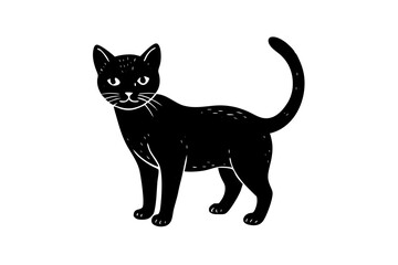 black cat vector illustration
