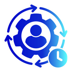 Utilization Icon Solid Gradient Style for Efficiency Pack Icon Themes