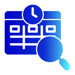 Time Tracking Icon Solid Gradient Style for Efficiency Pack Icon Themes