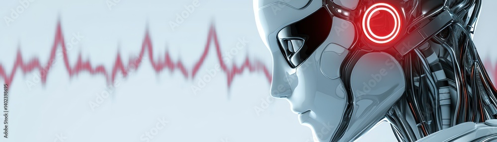 Poster ai healthcare assistant analyzing patient data instantly in digital health environments,a futuristic