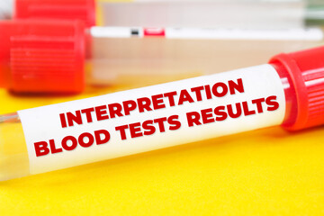 Obraz premium Interpretation Blood Tests Results text meaning analysis