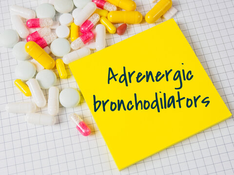 Adrenergic bronchodilators text of the name of pharmacological drugs