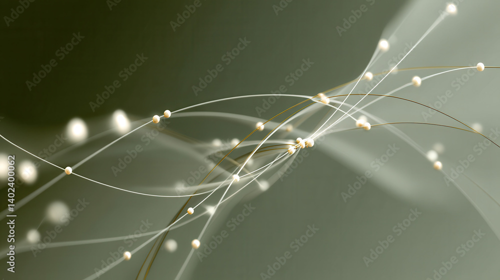 Poster abstract energy flow with interconnected lines and glowing nodes, evoking sense of dynamic movement 