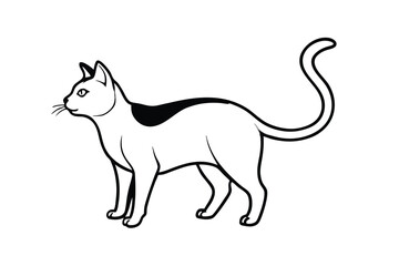 a simple but elegant cat silhouette     