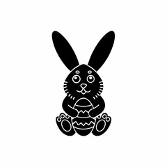 creative details Easter Bunny Icon Vector Illustration