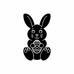 creative details Easter Bunny Icon Vector Illustration