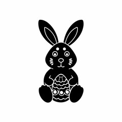 Obraz premium creative details Easter Bunny Icon Vector Illustration