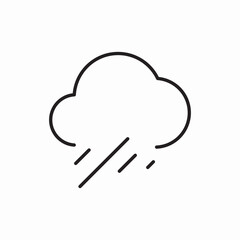 Storm cloud weather icon vector sign