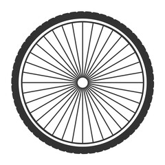 Bicycle wheel icon symbol Bike rubber mountain tyre, vector illustration