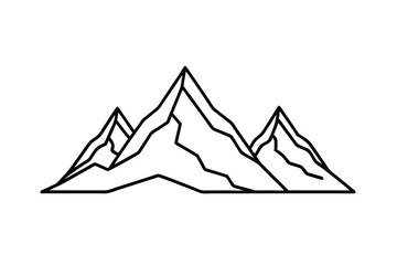 minimalist mountain range silhouette 