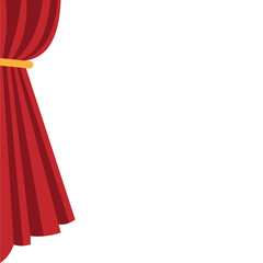 Red Theater Curtain Illustration