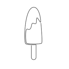 Continuous Ice Cream Line Art