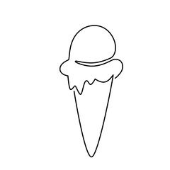 Continuous Ice Cream Line Art
